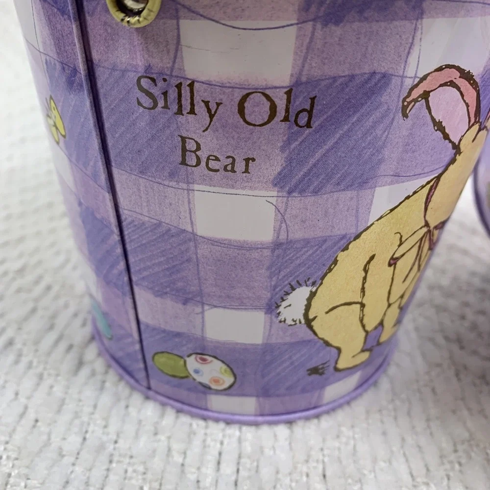Vintage Classic Winnie the Pooh Bear metal Easter pails Lot‎ Of 2 Piglet Pastel